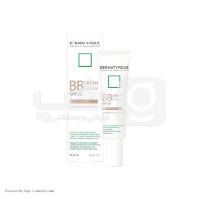 بي بي كرم درماتیپیک Dermatypique B B Cream SPF20 مدل گلد بژ مناسب پوست چرب و مختلط حجم 30 میلی لیتر