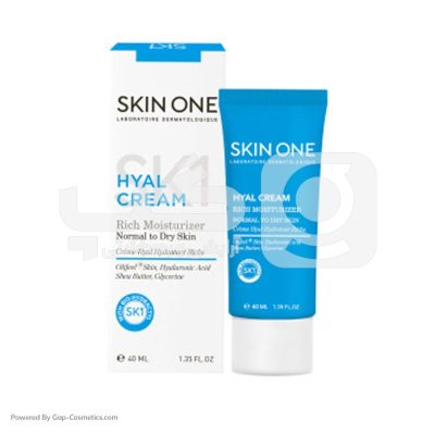 ژل کرم مرطوب کننده اسکین وان SKIN ONE مدل هیال HYAL مناسب پوست های خشک حجم 40 میلی لیتر