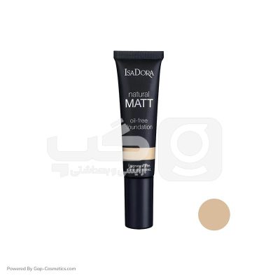 کرم پودر ایزادورا ISADORA مدل Natural Matt oil free شماره 10 مناسب انواع پوست حجم 35 میلی لیتر