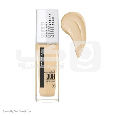 کرم پودر میبلین MAYBELLINE  مدل  30 ساعته سوپر استی SUPER STAY  شماره 06 حجم 30 میلی لیتر