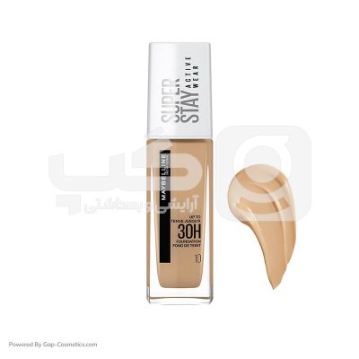 کرم پودر میبلین MAYBELLINE  مدل  30 ساعته سوپر استی SUPER STAY  شماره 10 حجم 30 میلی لیتر