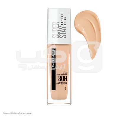 کرم پودر میبلین MAYBELLINE  مدل  30 ساعته سوپر استی SUPER STAY  شماره 20 حجم 30 میلی لیتر