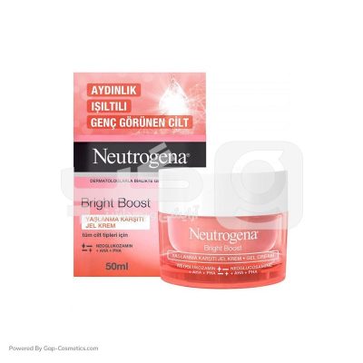 کرم ژل آبرسان نوتروژینا NEUTROGENA مدل برایت بوست مناسب انواع پوست حجم 50 میلی لیتر