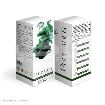 کلروفیل مایع پیور آورا  PURE AURA مناسب انواع مو حجم 40 میلی لیتر