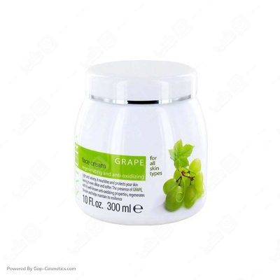 کرم صورت کلیون CLIVEN مدل GRAPE FACE CREAM مناسب انواع پوست حجم 300 میلی لیتر