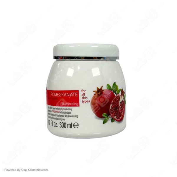 کرم صورت کلیون CLIVEN مدل POMEGRANATE FACE CREAM مناسب انواع پوست حجم 300 میلی لیتر