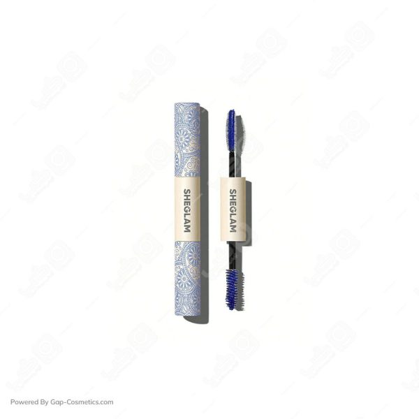 ریمل حجم دهنده دو سر شیگلم SHEGLAM مدل آبی BLUE حجم 8 میلی لیتر