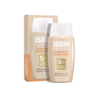 ضد آفتاب ایزدین مدل فیوژن واتر مجیک رنگ لایت Fusion Water Magic حجم 50 میل   ISDIN Fotoprotector Fusion Water MAGIC Light SPF 50