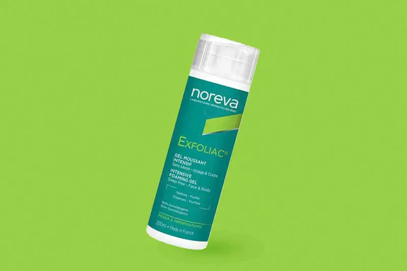 3.ژل شستشو اکسفولیاک نوروا (Noreva Exfoliac) –گزینه تخصصی برای آکنههای التهابی